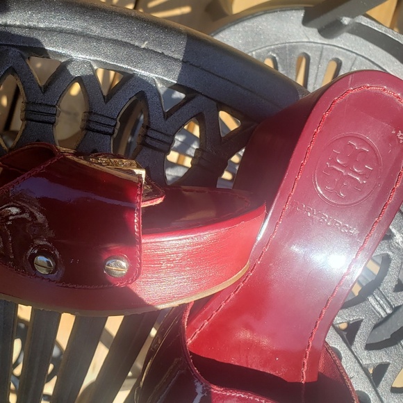Tory Burch Red Patent Clog - Picture 9 of 10